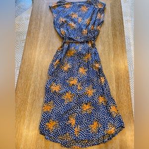 Anthropologie, blue and orange dress size m